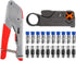Coax Cable Crimper Kit Tool for RG6 RG59 Coaxial Compression Tool Fitting Wire Stripper with 20pcs F Compression Connectors...