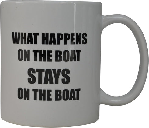Rogue River Tactical Coffee Mug Fishing Fish What Happens On Boat Stays Cup Great Gift Idea For Men Him Dad Grandpa Fisherman (Boat)...