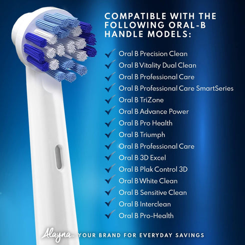 Replacement Toothbrush Heads Compatible with Oral B Braun- Pack of 12 Professional Electric Toothbrush Heads- Precision Refills for Oral-b 7000, C...
