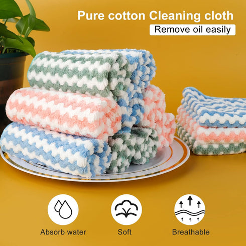 FGSAEOR Microfiber Cleaning Cloth, Cleaning Towel Rags for Washing Dishes, Ultra Absorbent Kitchen Towels for Counters Kitchen House keeping...