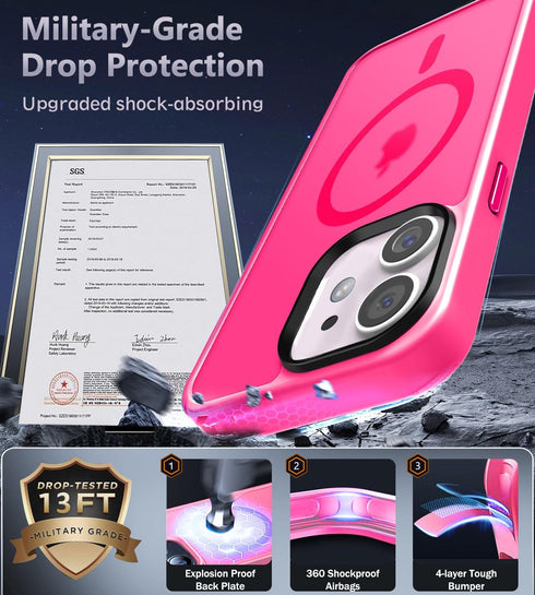 Upgraded Magnetic for iPhone 12 Case/iPhone 12 Pro Case, Compatible with Magsafe, Mil-Grade Protection, Yellowing Resistant, Anti-Scratch, Phone C...