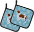 Caroline's Treasures BB3500PTHD Winter Snowflake Welsh Springer Spaniel Pair of Pot Holders Kitchen Heat Resistant Pot Holders Sets Oven Hot Pads ...