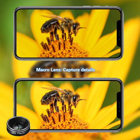 Phone Camera Lens, 198 Fisheye Lens + 120 Super Wide-Angle Lens + 20x Macro Lenses Camera Photography Accessories kit Gadgets for iPhone Samsung A...