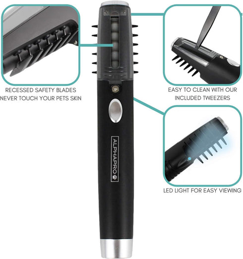 MISTIC COOL Alpha Pro | Dog Trimmer for Grooming | Painlessly Safely Removes Knots Tangles from Long Haired Dog Dematting Comb for Dogs Pet Groomi...