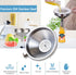 Kitchen Funnel for Filling Bottles, 304 Stainless Steel Food Funnels with Strainer and 200 Mesh Filter, Metal Funnel Set for Transferring Canning ...