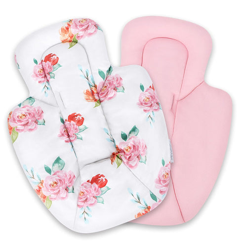 Minne Baby Infant Insert - Compatible with 4Moms RockaRoo and MamaRoo - Breathable Cool Mesh Fabric - Plush Soft Newborn Insert with Head and Body...