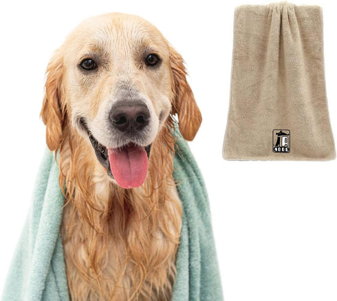 Microfiber Pet Towel - Dog Towel Super Absorbent Large Microfiber Drying Bath Towel for Dogs & Cats, 40x20 inches, Quick Drying, Lightweight Dog B...