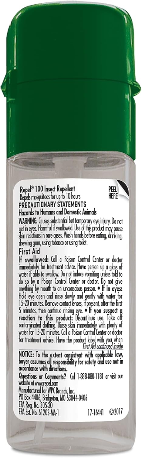 Repel 100 Insect Repellent, Repels Mosquitos, Ticks and Gnats, For Severe Conditions, Protects For Up To 10 Hours, 98% DEET (Pump Spray) 1 fl Ounc...