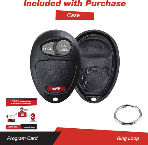 KeylessOption Just The Case Keyless Entry Remote Key Fob Shell for L2C0007T...