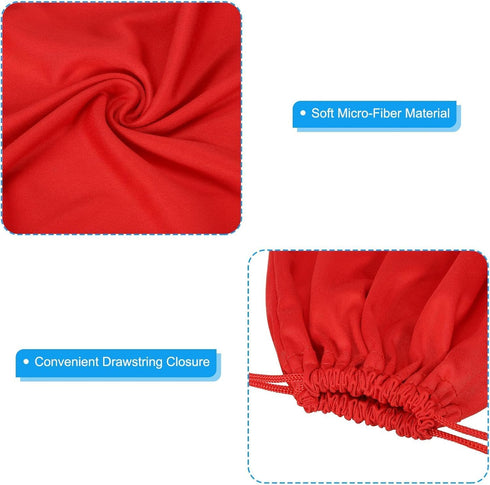 6 Pcs Adult Game Toy Storage Bags, Microfiber Drawstring Gift Bags Pouches Adjustable Toy Organizer Foldable Ditty Underwear Bag Sunglasses Case H...