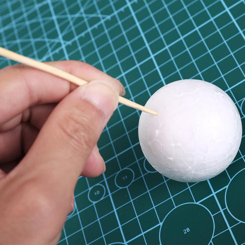 72 Pcs Solar System Model Foam Balls Kit includes Mixed Sizes Polystyrene Craft Foam Bamboo Sticks Color Pigments Paint Tray Palettes Picture Plat...