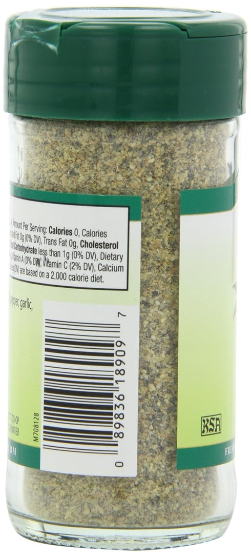Frontier Seasoning Blends, Salt-Free Lemon Pepper, 2.08-Ounce Bottle...