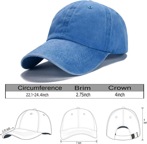 Edoneery Men Women Baseball Cap-Low Profile Adjustable Washed Cotton Golf Dad Hat...