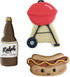 Father's Day BBQ Gril Cookie Cutters 3-Pc Set Made in the USA by Ann Clark, Beer/Soda Bottle, Hot Dog, BBQ Grill...