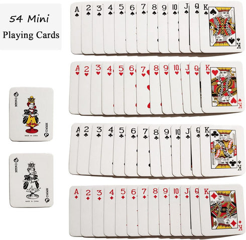 Mini Playing Cards,10 Set Poker Cards, Miniature Poker Set, with Gift Box, Mini Poker Cards, Travel Game Poker Cards, Great Novelty Gift for Men W...
