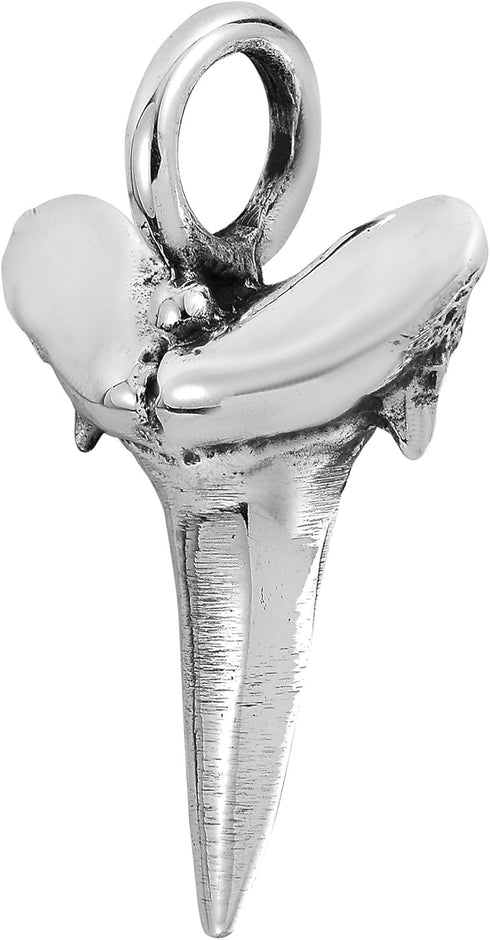 AeraVida Dazzling Shark Tooth .925 Sterling Silver Pendant | Casual Pendant Unisex Jewelry | Modern Jewelry Gift...