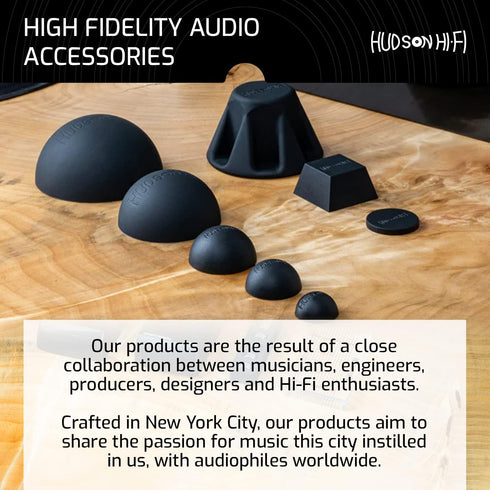 1.25" Platinum Silicone Speaker Isolation Pads - 4-Pack Non-Skid Speaker Pads with Adhesive, Speaker Isolation Feet for Record Player Isolation - ...