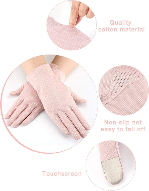 SATINIOR 6 Pairs Women Summer UV Protection Gloves Touchscreen Driving Gloves Non-Slip Sun Protective Gloves...