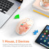 Cute Bluetooth Mouse, 2.4 GHz Wireless Mice with USB Receiver for Laptop, iPad, Mac, Silent Cartoon Mouse Suitable for Children and Students (Kerr...