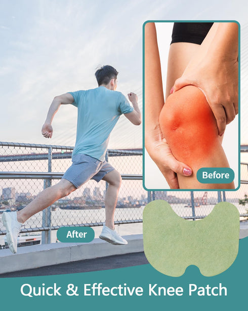 60Pcs Knee Patches, Knee Patches for Bone On Bone, Patches for Knee Self-Heating Knee Patches, Herbal Patches for Knee, Long Lasting Comfortable f...