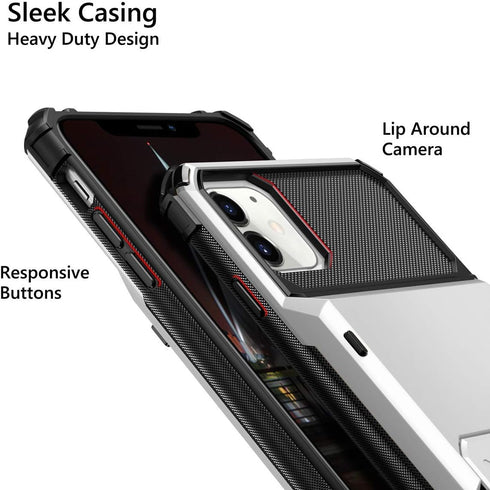 Vofolen Case for iPhone 11 Case Protective Wallet 4-Card Holder ID Slot Flip Door Hidden Pocket Anti-Scratch Dual Layer Hybrid TPU Bumper Armor Ha...