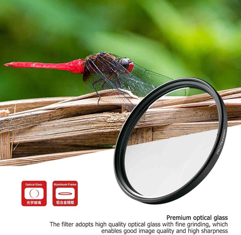 PROfezzion 49mm Close-Up Filter (+8) Macro Lens Filter with Lens Filter Pouch for Canon EOS M50 M6 Mark II M200 with Canon EF-M 15-45mm Kit Lens &...