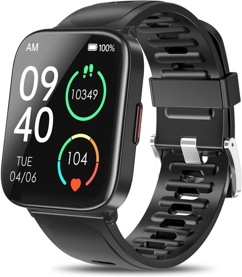 Smart Watch, 5ATM Waterproof Fitness Tracker Smart Watch for Men, 1.8'' Touch Screen Fitness Watch with Sleep Monitor Pedometer Notification Weath...