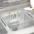 JAQ Utensil Holder for Sink, Sus304 Stainless Steel Rust Free Silverware Cutlery Flatware Holder Rack Organizer with Hooks for Dish Drying Rack Si...