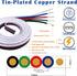 12MM 5PIN RGBW LED Strip Connector Kit with 16.4FT Extension Cable,4PCS Gapless Connectors,5 pin Male Connector Wire Cable,L-Shape Connectors,Stri...