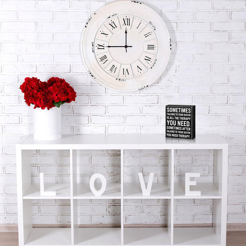 Jetec Funny Sister Gifts Sometimes Talking to Your Sister Is All the Therapy You Need Wood Sign 5.9 x 5.1 Inch Funny Plaques with Sayings Decorati...