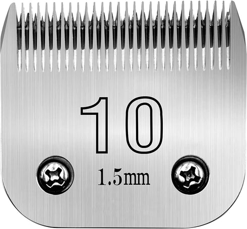 10# Clipper Blades Pet Grooming Clipper Replacement Blades - 1/16"(1.5mm) Cut Length, Compatible with Andis, Oster A5, Wahl KM-10 Series Clippers,...