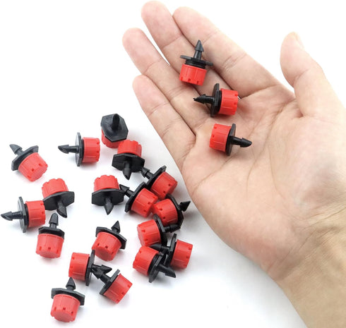 150 Pcs Adjustable Micro Drip Irrigation Sprinklers 1/4 Inch Universal 8-Hole Flow Dripper Garden Irrigation Nozzles for 4mm/7mm Tube Watering Sys...