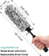 Car Wheel Brush Kit, Scratch-Free Microfiber Rim Brush with 2 Replaceable Car Wheel Cleaner Brush Cover, Tire Cleaning Brush for Truck Camper SUV ...