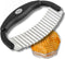 TableCraft H6610 Single Mezzaluna – Wavy Crinkle Cutter for Fruits, Vegetables, Pickles & Potatoes – Stainless Steel, One-Handed, Crinkle Cut Tool...