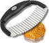 TableCraft H6610 Single Mezzaluna – Wavy Crinkle Cutter for Fruits, Vegetables, Pickles & Potatoes – Stainless Steel, One-Handed, Crinkle Cut Tool...