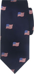 Jacob Alexander Men's Woven American Flags USA Navy Neck Tie - Slim...
