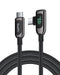 SOOPII 100W Right Angle USB C to USB C Cable,4FT Zinc Alloy Braided Type-C Cable with LED Display for lphone 15, lPad Air/Pro,MacBook Pro,Samsung ...