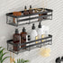 WOWBOX Shower Caddies 2 Pack - Adhesive Hanging Shower Shelf - Bathroom Organizers and Storage, No Drilling Stainless Shower Shelves for Home Deco...