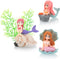 3-Pack Mermaid Fish Tank Decorations Ornament Miniature Mermaid Figurines with Simulated Seaweed Fish Playmate for Fish Tank...