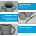 2 in 1 Silicone Food Storage and Drink Containers for Babies and Toddlers, BPA-Free (Gray)...