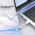 MOSWAG USB Male to Lighting Audio Adapter Cable USB Male to Lightning Female HiFi Audio Headphones Converter Compatible with MacBook Computer PC H...