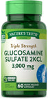 Nature's Truth Glucosamine Sulfate Capsules | 3000mg | 60 Count | Non-GMO & Gluten Free Supplement | with Potassium...