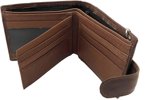 Scorpion Men Biker Many Card Holder Leather Wallet Purse With Chain...