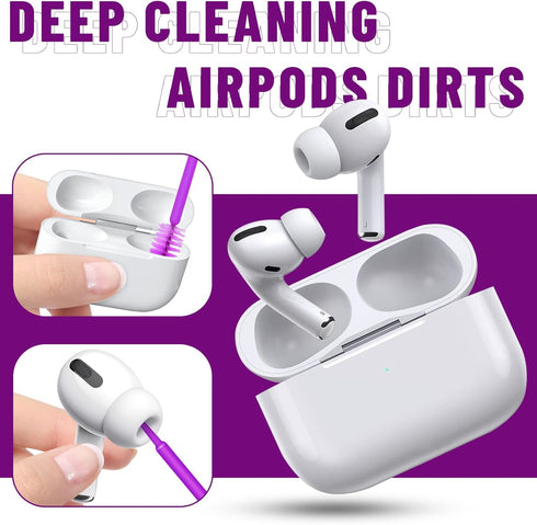 Earbud Cleaning Putty, Cleaner Kit for Airpod, Cleaning Kit Compatible with Airpods iPhone, fits Earbud Phone Ear Wax Dirt, Cleaner Putty with Mic...