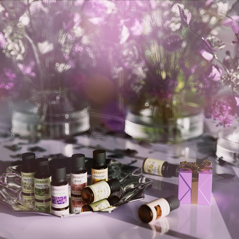 Water Soluble Essential Oil Set Perfect for Diffusers,Humidifiers and Home Premium Aromatherapy Oil Gift 8x10ml-Lemon,Sandalwood,Lily,Rose,Freesia...