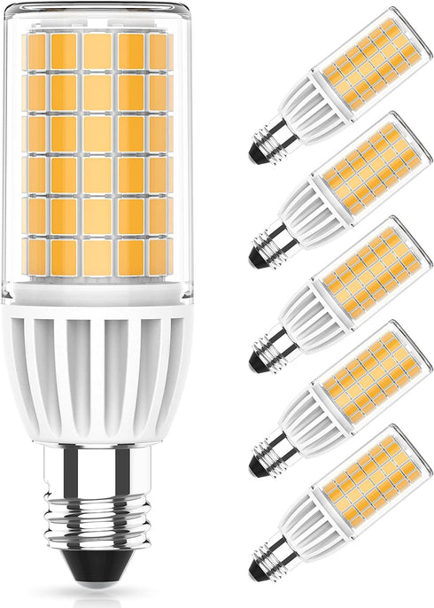 E11 LED Bulb 5W Dimmable, 50W or 60W E11 Halogen Bulb Replacement, Warm White 3000K, E11 Mini Candelabra Base, JD T3/T4 360 Degree Beam Angle E11 ...