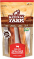 Natural Farm Odor-Free Jumbo Bully Sticks, (6 Inch, 2 Pack), Extra-Thick Chews for Dogs, Fully Digestible 100% Beef Treats, Great for Dental Healt...