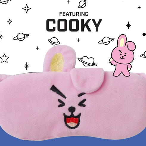 BT21 LINE FRIENDS COOKY Sleep Mask, Eye Cover Blindfold for Sleeping, Pink, One Size...