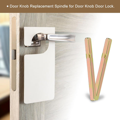 uxcell Door Knob Spindle, Spare Door Handle Spindle Bar, 100mm Long Door Spindle Replacement Door Handle Parts for 25mm Thick Doors, Gold...