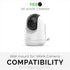 BRAINWAVZ Adheasive Wall Mount for VAVA Baby Monitor Camera (VA-IH006) Shelf - No Screws, Easy to Install, No Mess, Strong Mount Holder, White...